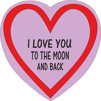 Pussel Hjärtformat I Love You To The Moon And Back