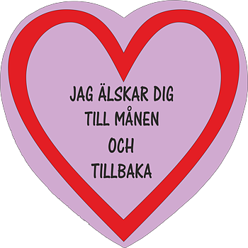 Pussel Hjärtformat  Jag Älskar Dig Till Månen Och Tillbaka