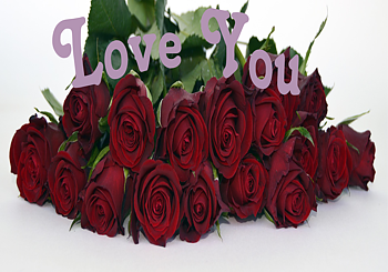 Pussel Rektangulärt Love You Och Rosor