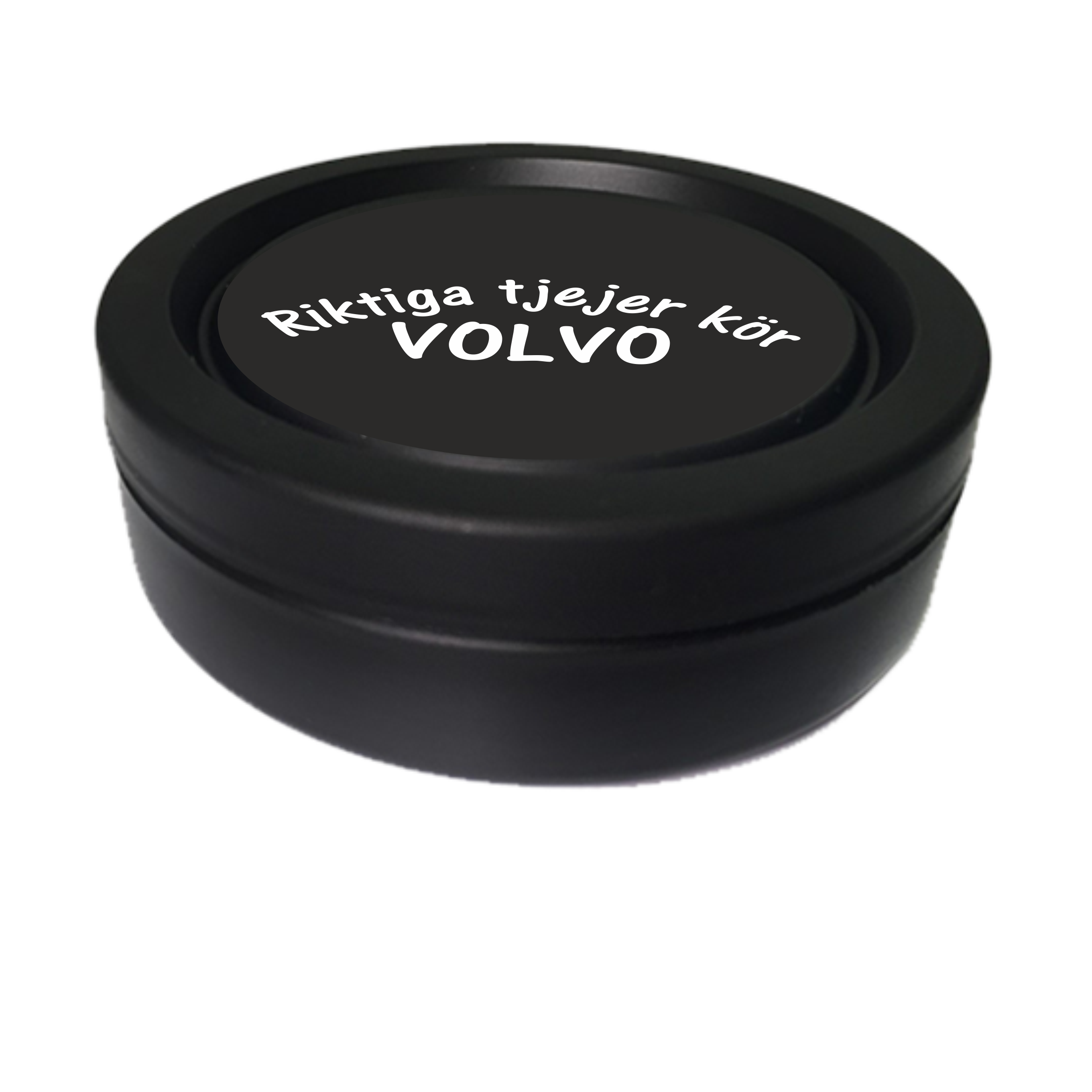Snusdosa  Riktiga Tjejer Kör Volvo svart vit 