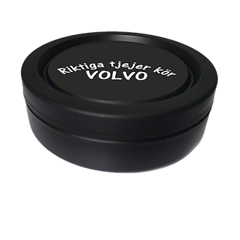 Snusdosa  Riktiga Tjejer Kör Volvo svart vit 