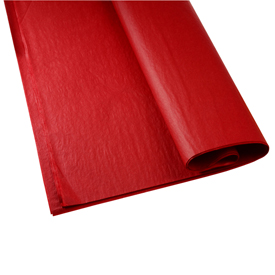 Silkespapper 10 ark 50 x 75 cm  Röd