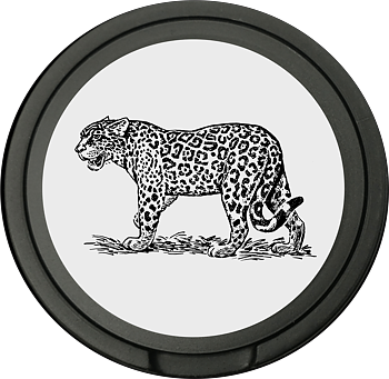 Snusdosa för portionssnus med dubbellock  Leopard