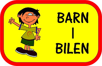 Bildekal BARN I BILEN
