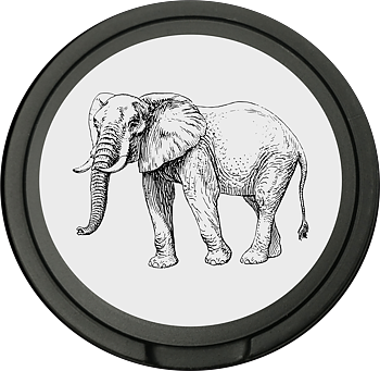 Snusdosa för portionssnus med dubbellock  Elefant 