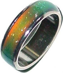 Moodring / Humörring med glitter 16 mm