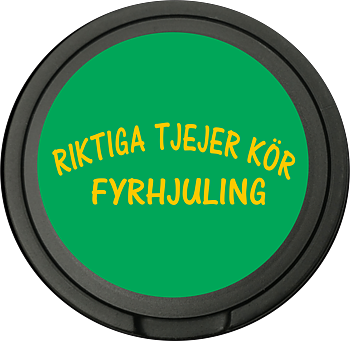 Snusdosa för portionssnus med dubbellock  Riktiga Tjejer Kör Fyrhjuling