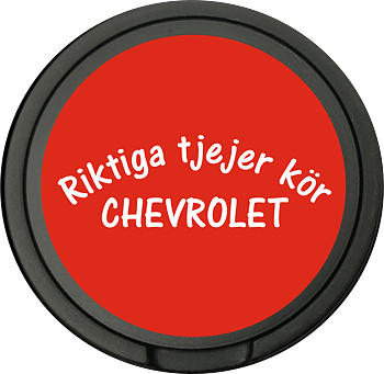 Snusdosa för portionssnus med dubbellock  Riktiga Tjejer Kör Chevrolet