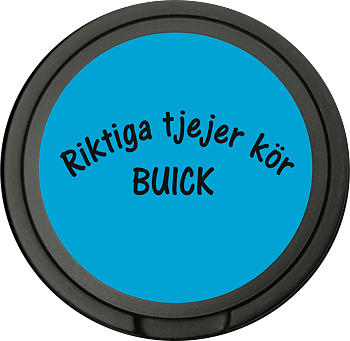 Snusdosa för portionssnus med dubbellock  Riktiga Tjejer Kör Buick