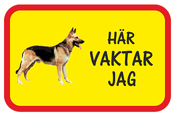 Bildekal HÄR VAKTAR JAG  SCHÄFER