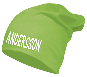 Mössa med namn