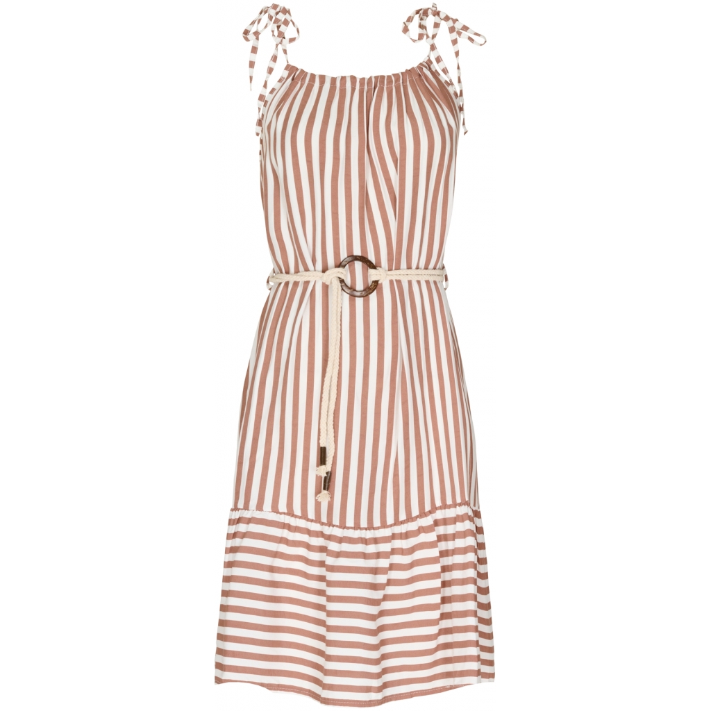 Striped Dress Beige