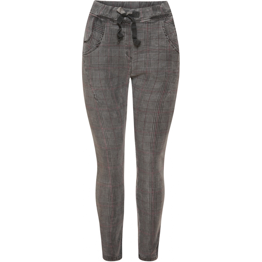 Byxor Checked Grey