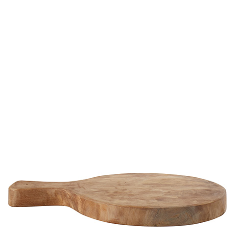 Rund Skärbräda i Teak Stor