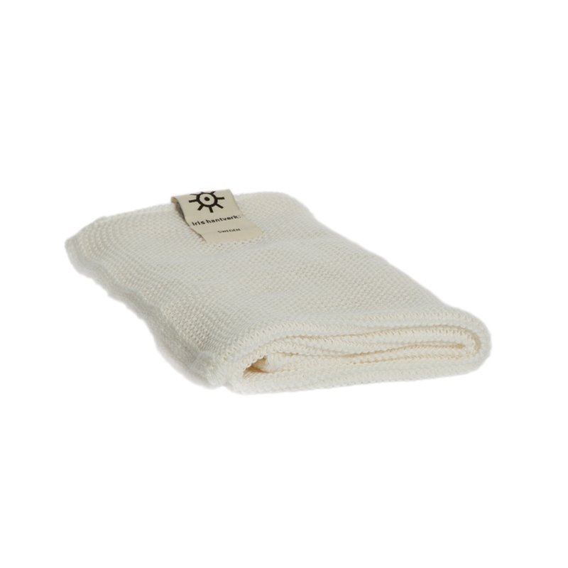 Stickad Handduk Vit 100 % Bomull