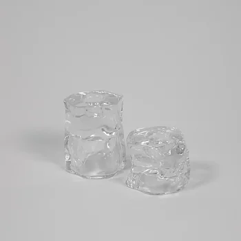 Ljusstake /Ljuslykta i Klarglas Hög