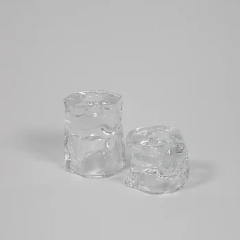 Ljusstake /Ljuslykta i Klarglas Låg