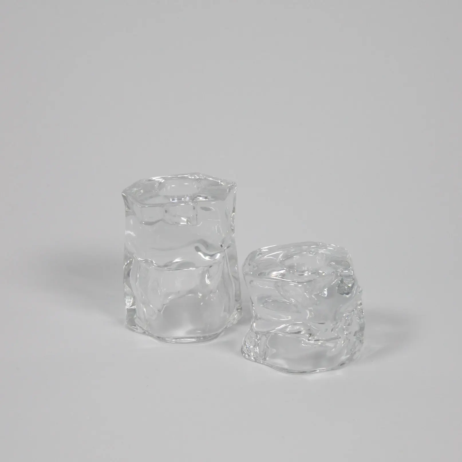 Ljusstake /Ljuslykta i Klarglas Låg