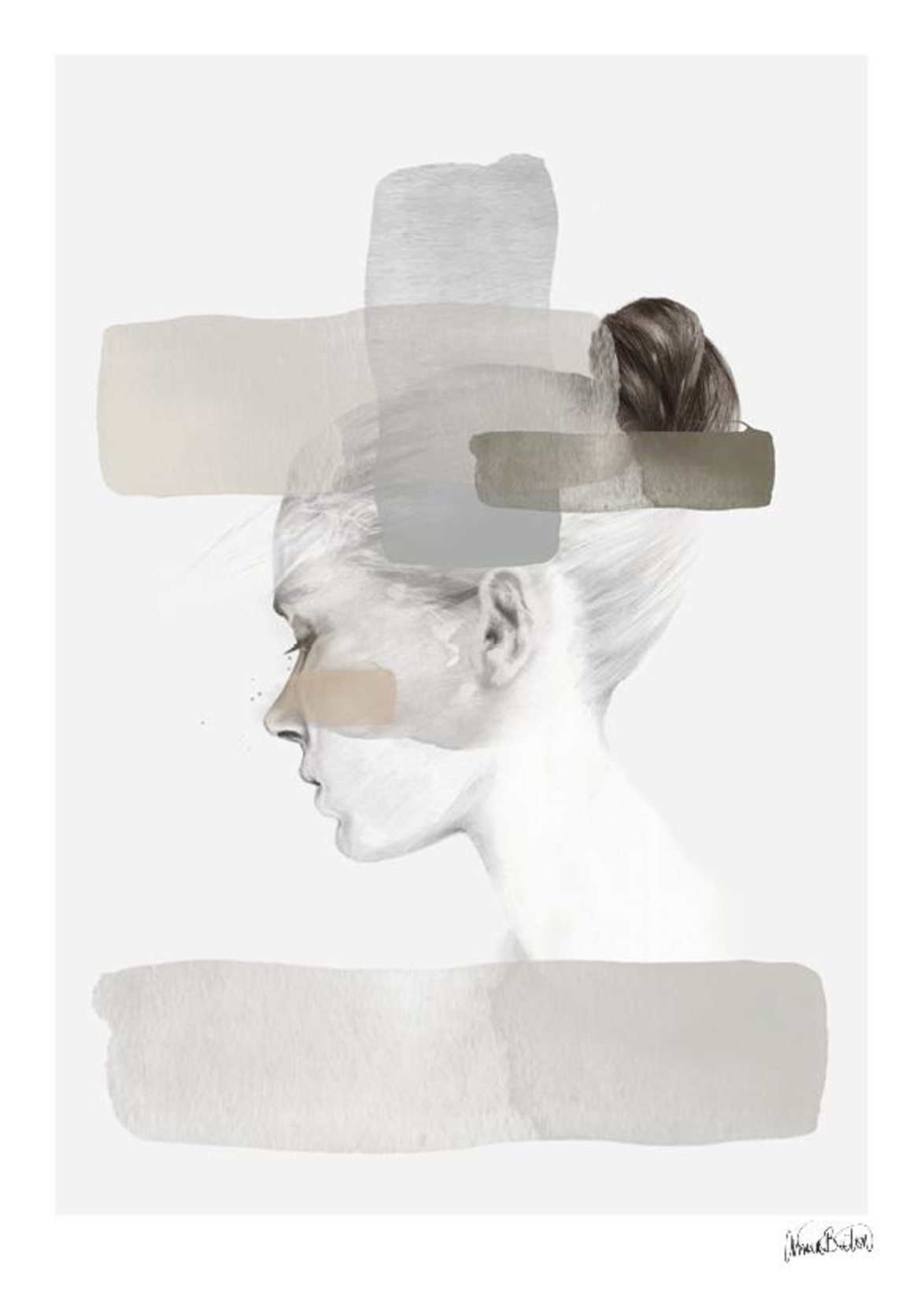 Print "Inside Out -Blush 30 x 40 cm (Signerad)
