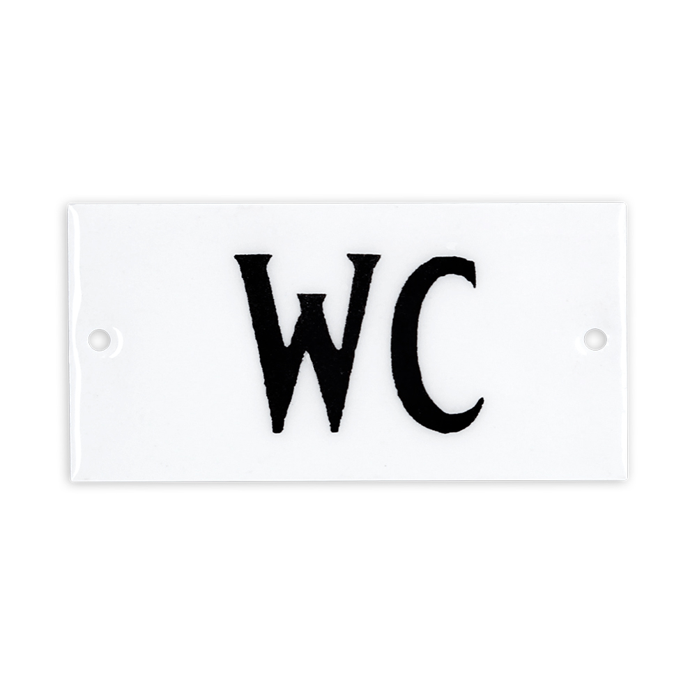 Skylt i Metall WC