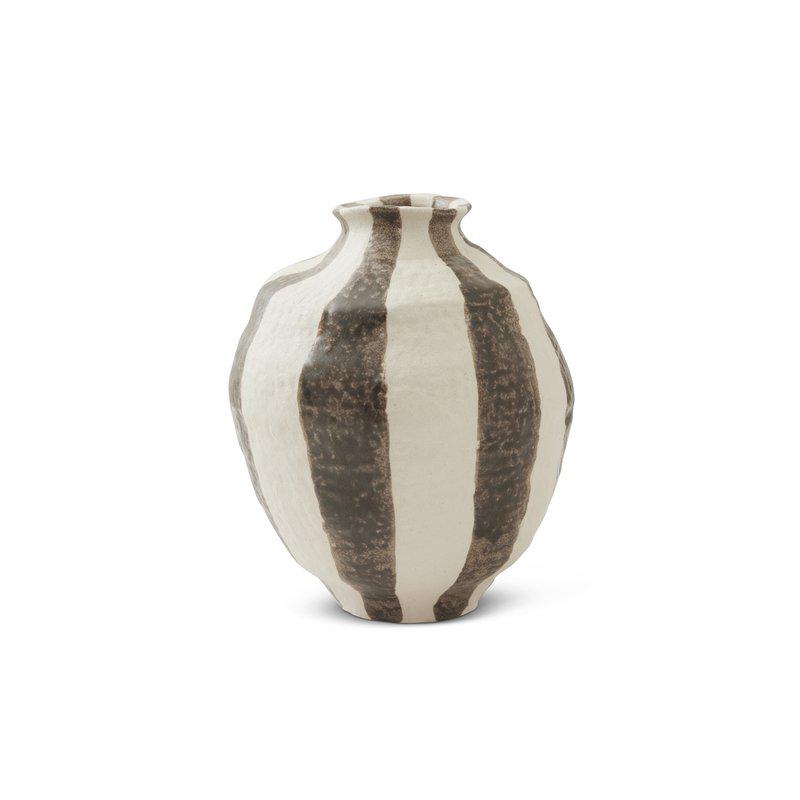 Vase Striped Brown Large