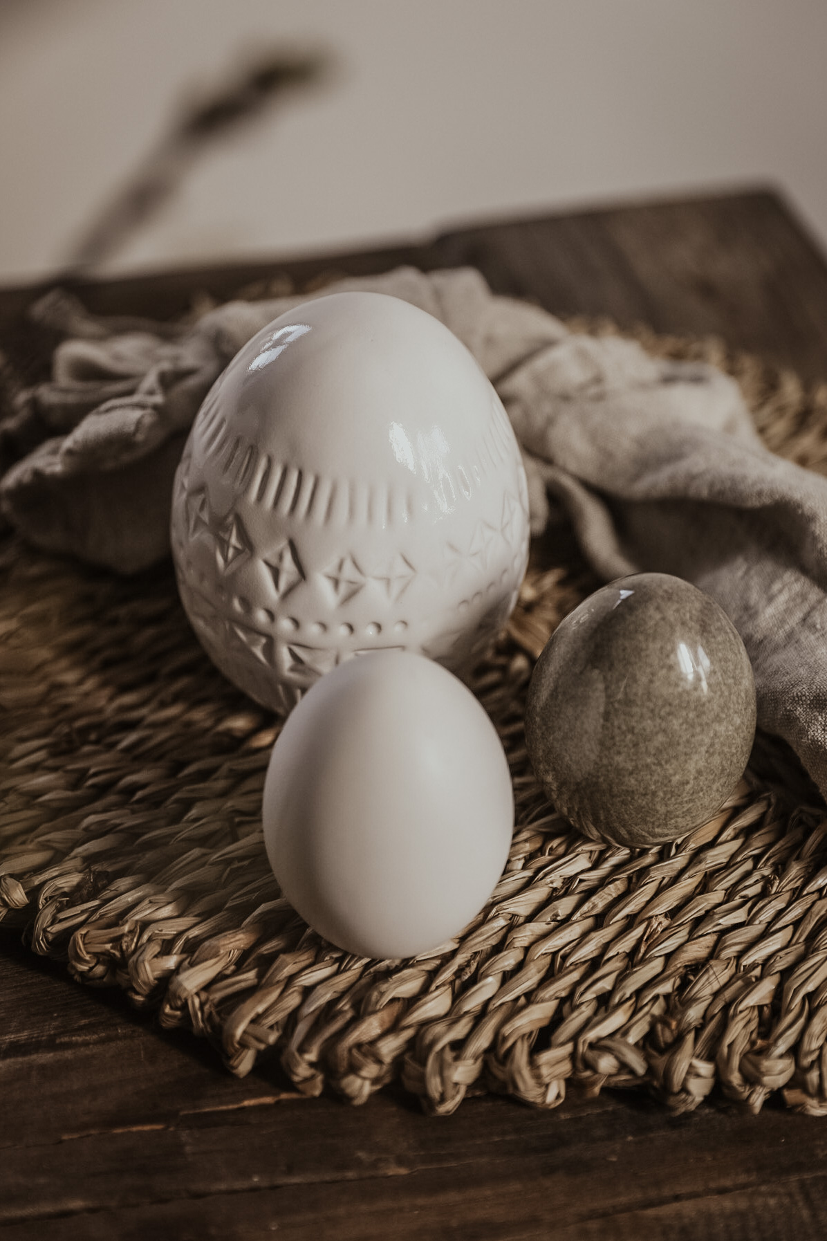 Ägg i Keramik Standing Egg White
