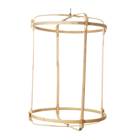 Lampskärm Bambu Stor Vit