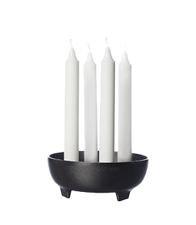 ERNST Ljusstake Svart Aluminium