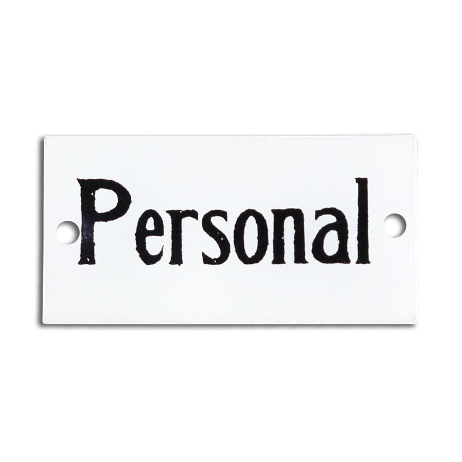 Skylt i Metall Personal
