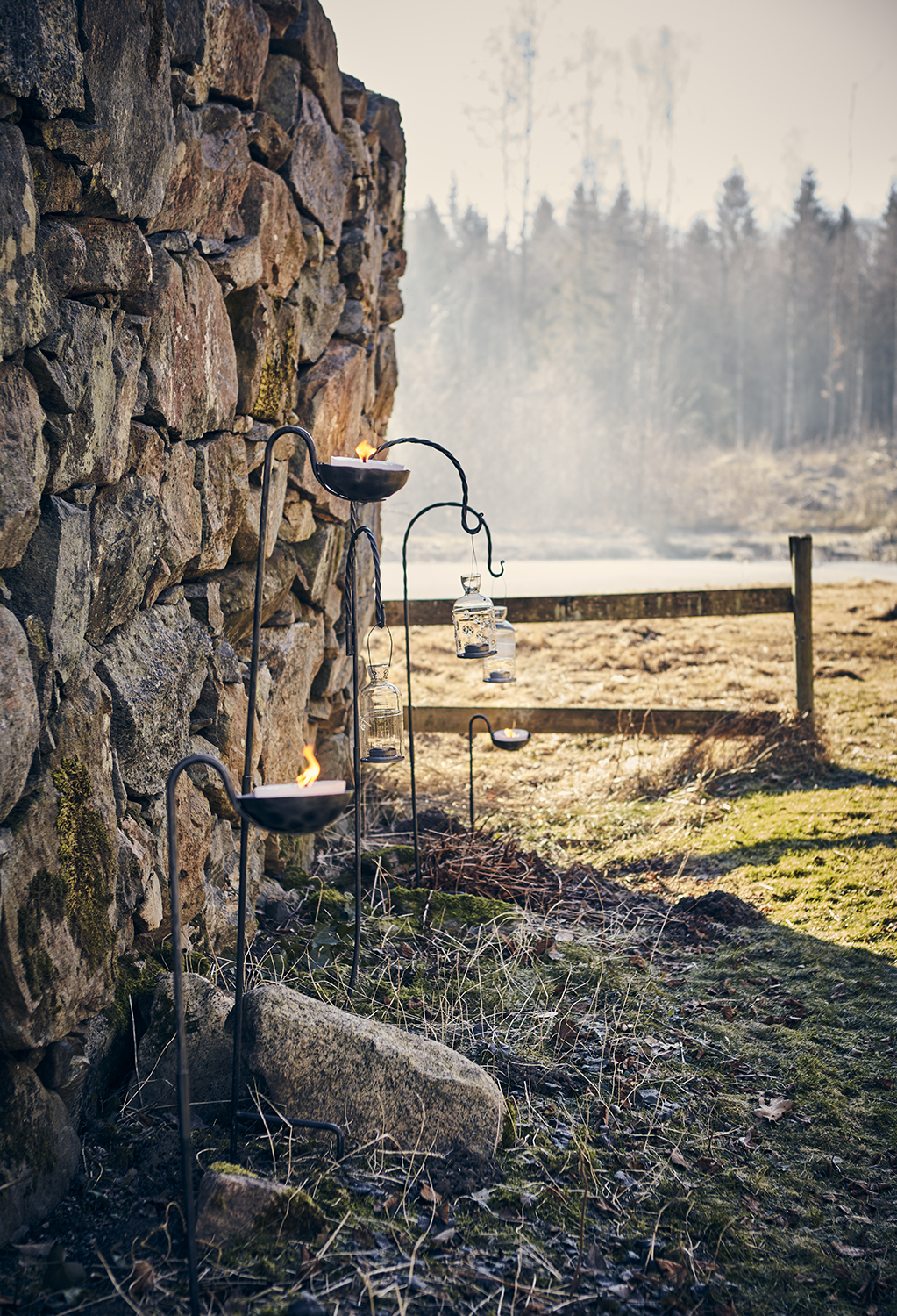 Utomhusljus Svart
