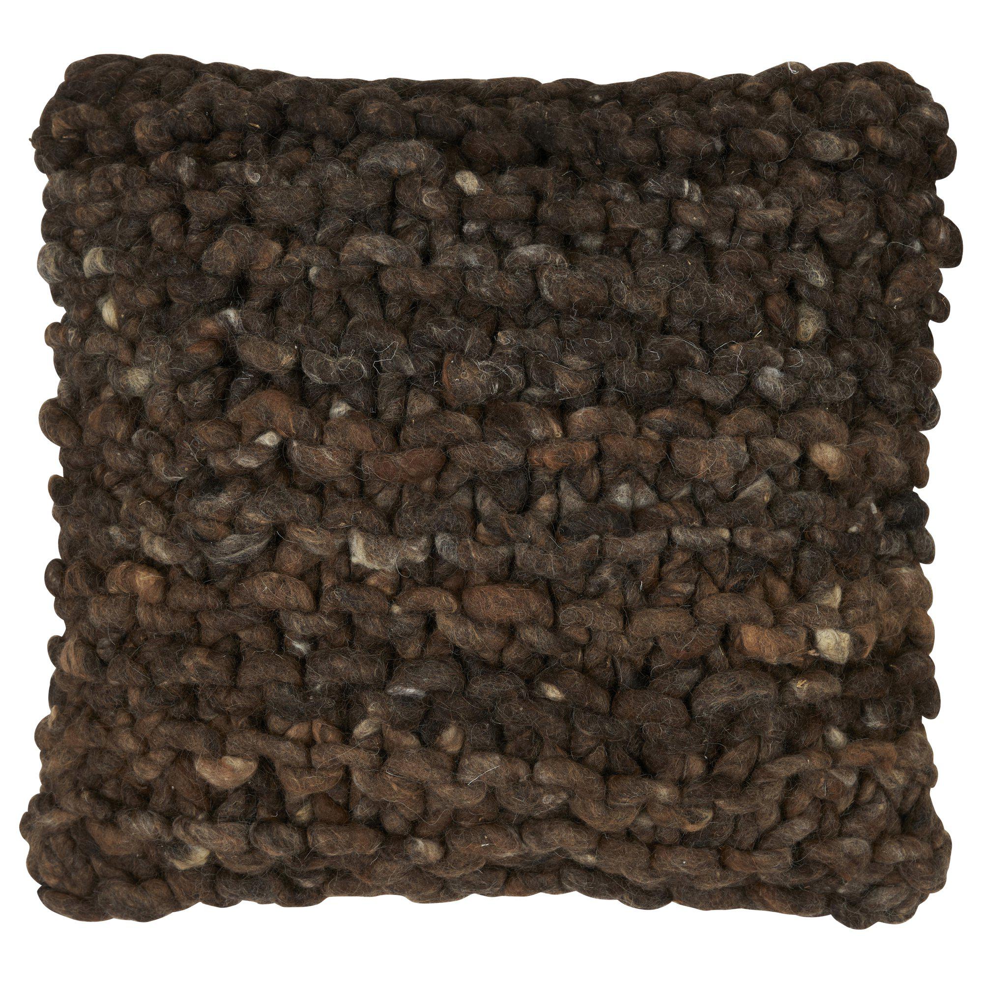 Kuddfodral Chunky Ull Brun