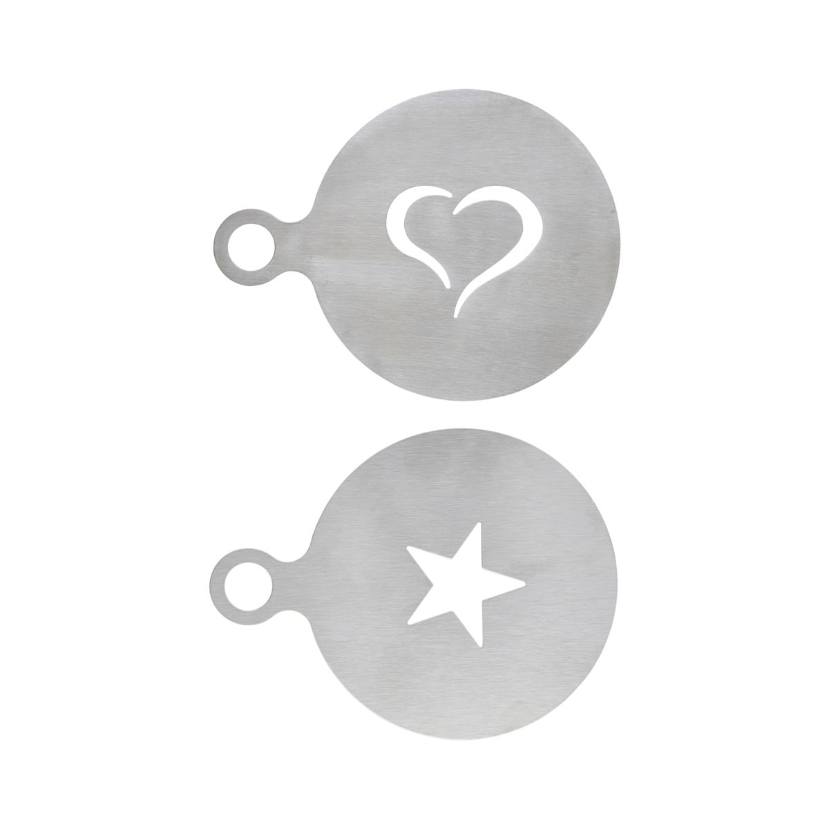 Coffee Stencils Kaffestenciler Rostfritt stål Set om 2 st