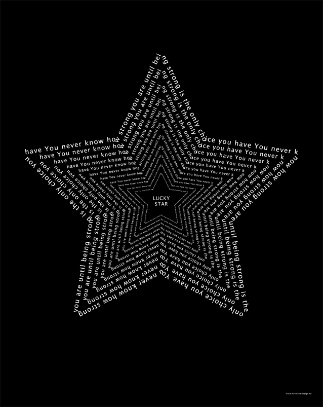 Grafiskt tryck "Lucky Star"