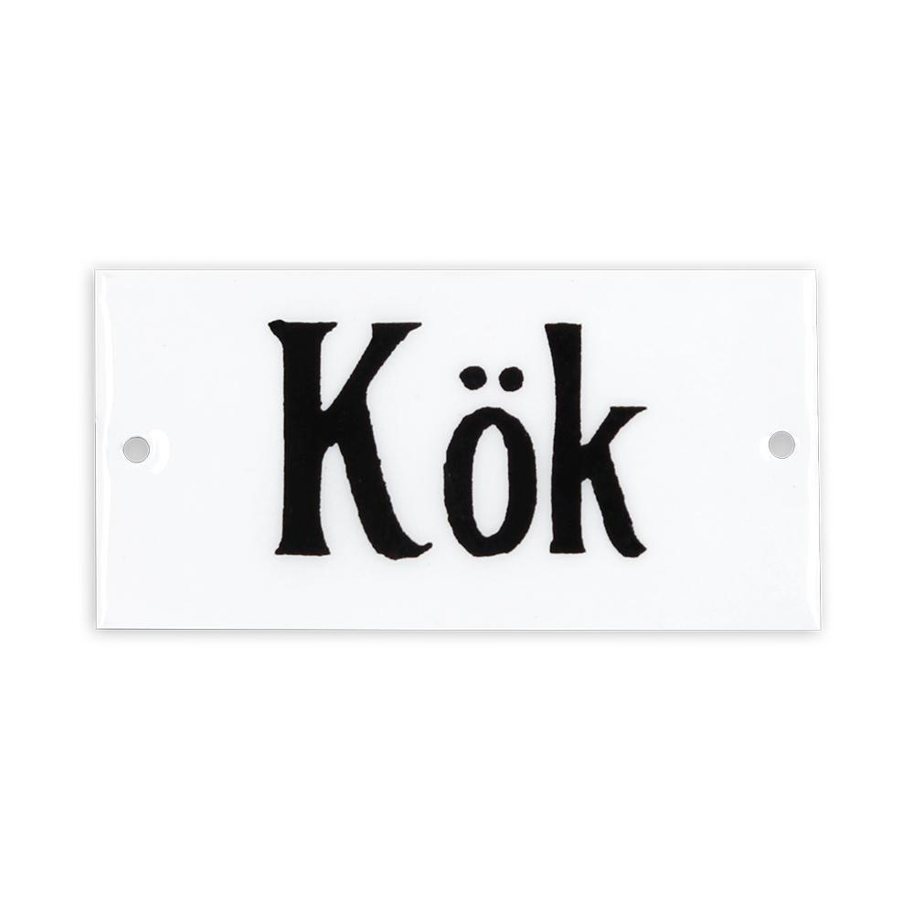 Skylt i Metall Kök