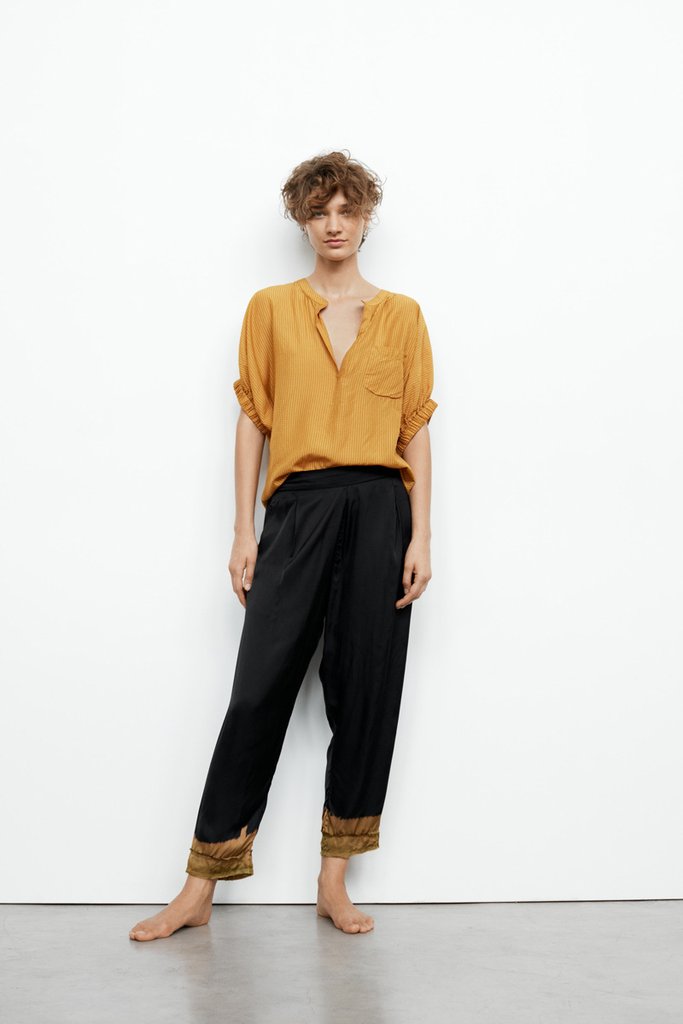Rabens Saloner Karolina Painted Border Cropped Pant 