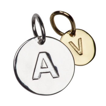 Bokstavsberlock guldpläterat silver liten A-Y - 2