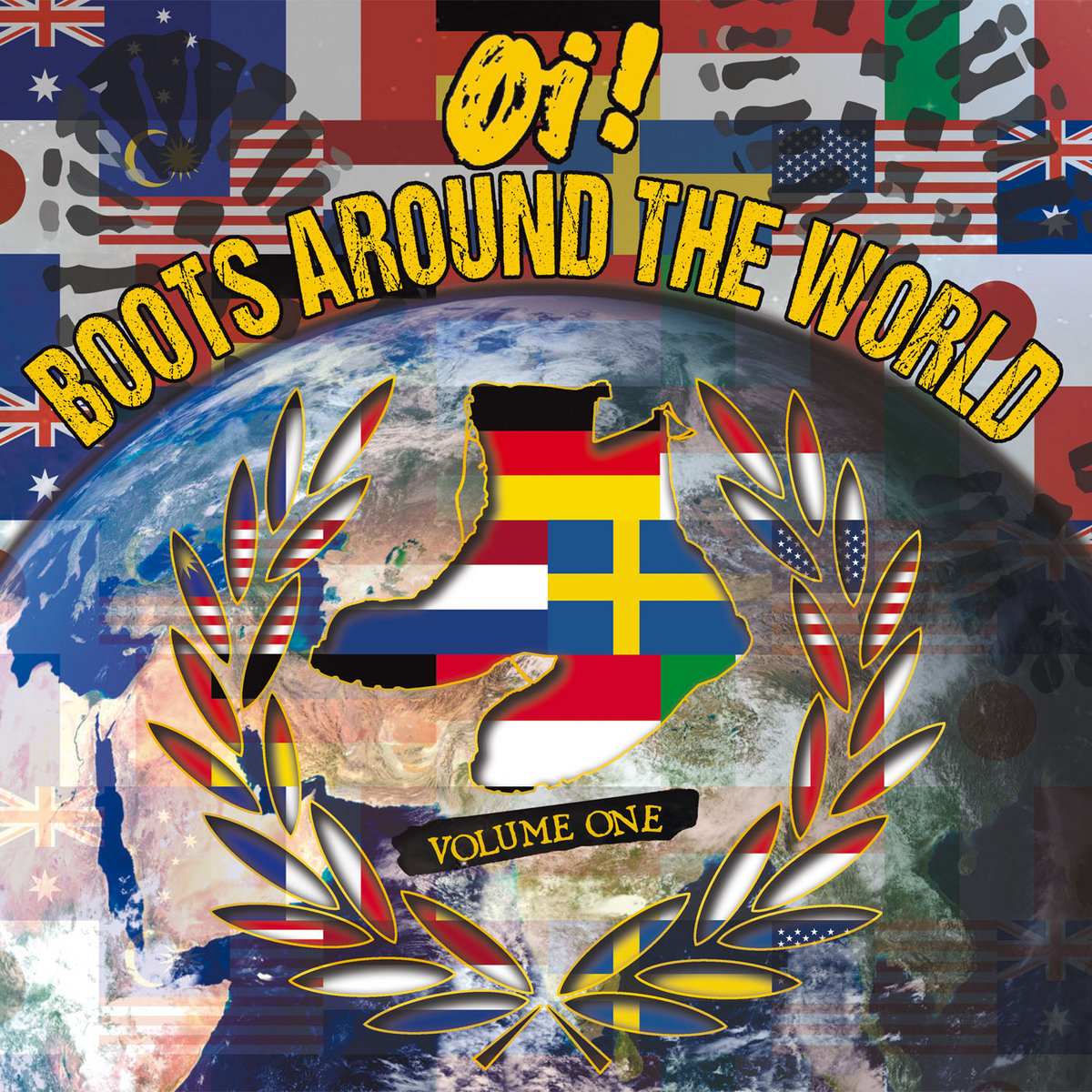 Oi! Boots Around The World Vol.1 - Samlings LP (gul)