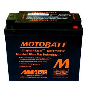 Motobatt AGM batteri MBTX20UHD Svart