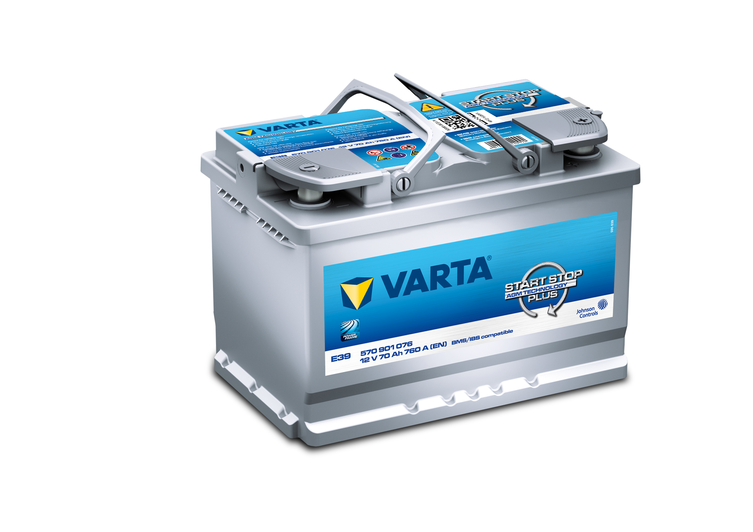 Varta Start-Stop Plus AGM batteri E39 12 V 70 Ah CCA 760 A (EN