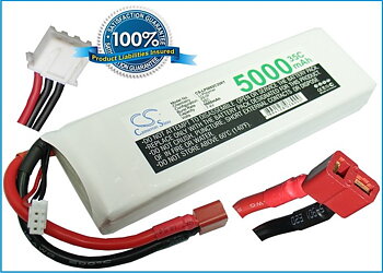 Li-polymer Batteri 7.4v 5000mah 140x44x22mm