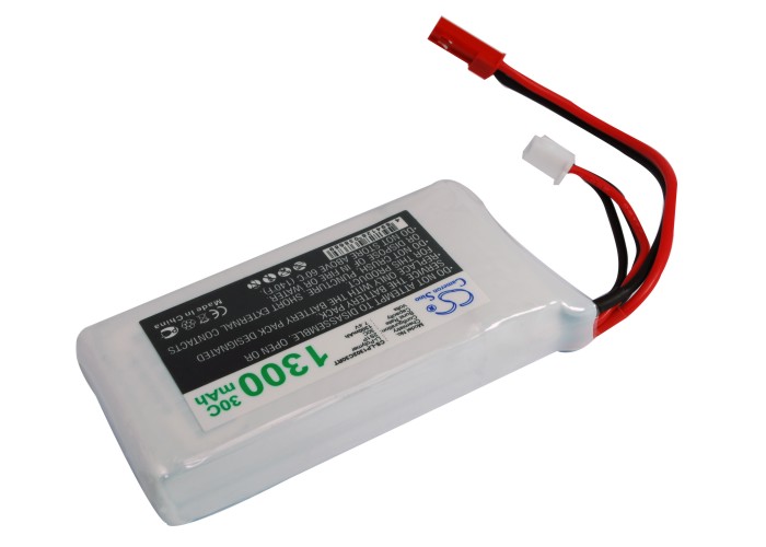 Li-polymer batteri 7.4v 1300mah 74x36x16mm