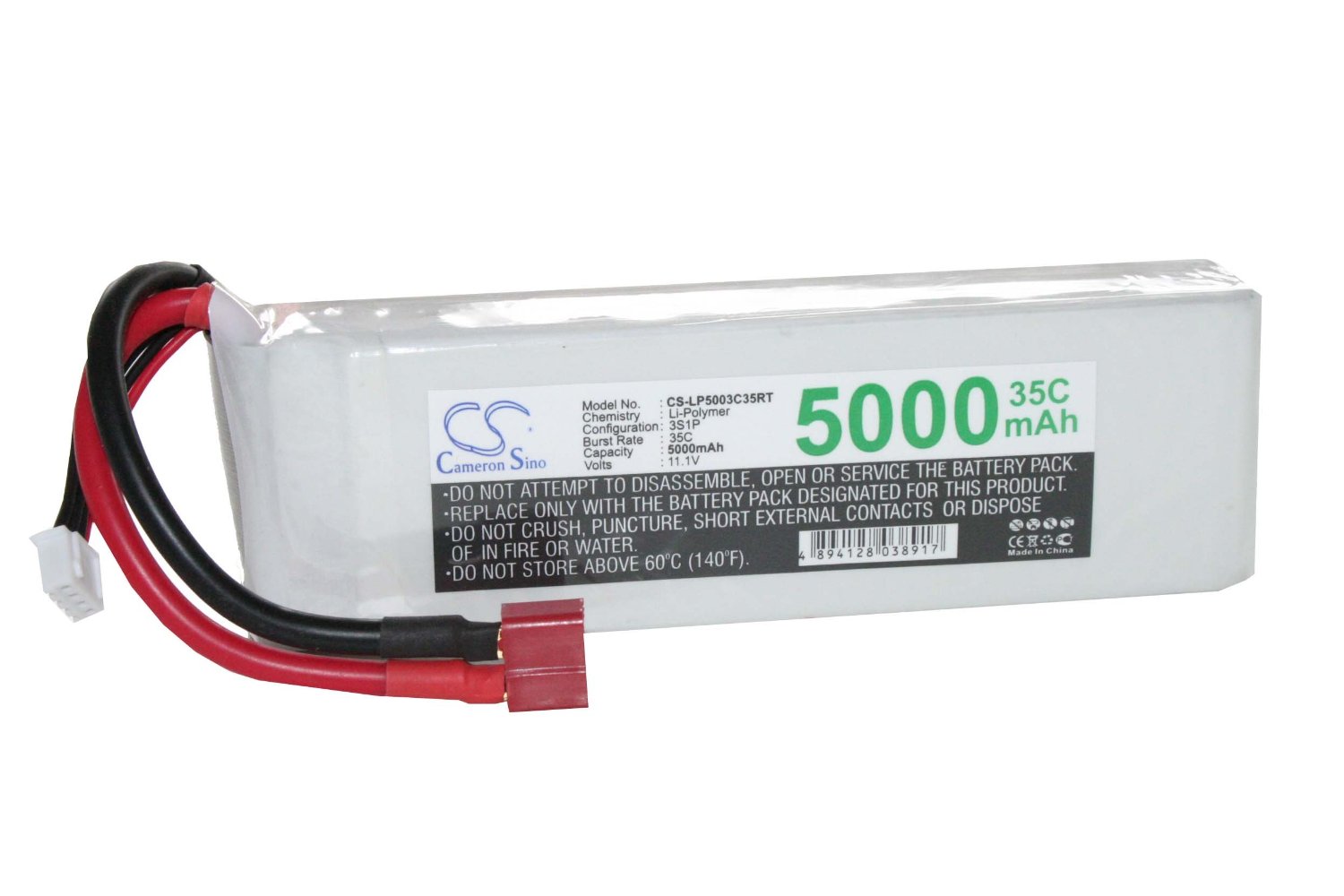 Li-polymer batteri 11.1v 5000mah 140x44x32mm