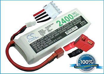 Li-polymer batteri 11.1v 2400mah 107x35x28mm