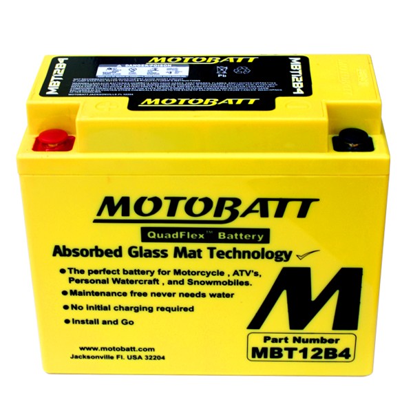 Motobatt AGM batteri MBT12B4