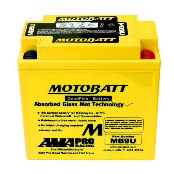 Motobatt AGM batteri MB9U