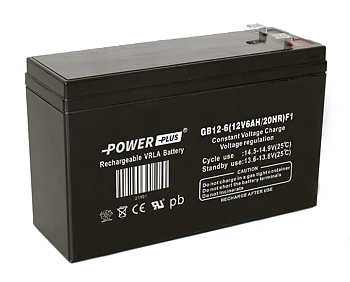 Power Plus Agm-batteri 12V 6 Ah