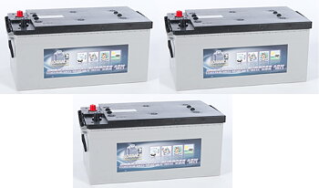 3 st NORRACK Dual Purpose AGM 12 V 250 Ah