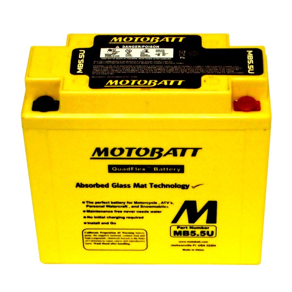 Motobatt AGM batteri MB5.5U