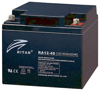 RITAR RA12-40-F11   12 VOLT 40 AH AGM BATTERI