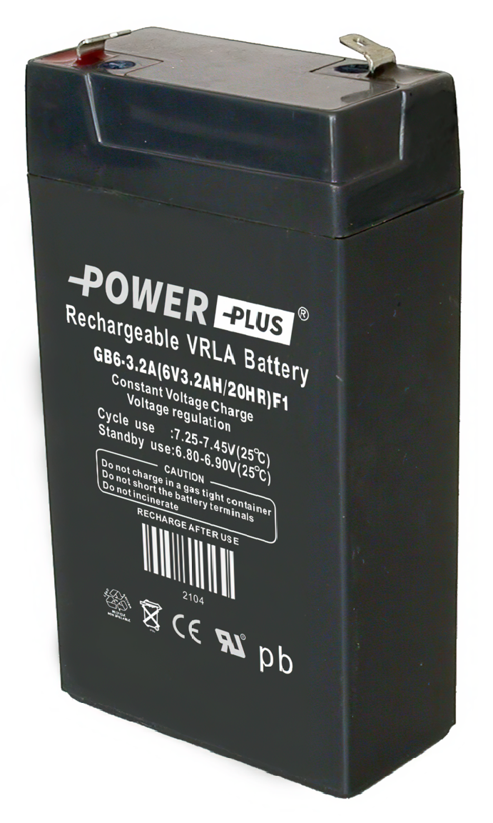 Power Plus Agm-batteri 6V 3,2 Ah